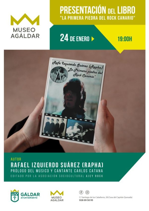 Gáldar: El Museo Agáldar acoge la presentación del libro &#039;La primera piedra del rock canario&#039;
