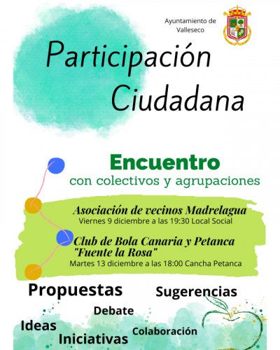 Encuentros de participación ciudadana en Valleseco