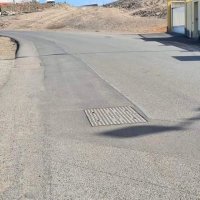 G&aacute;ldar: Carretera hundida por zanja en el Agujero-G&aacute;ldar