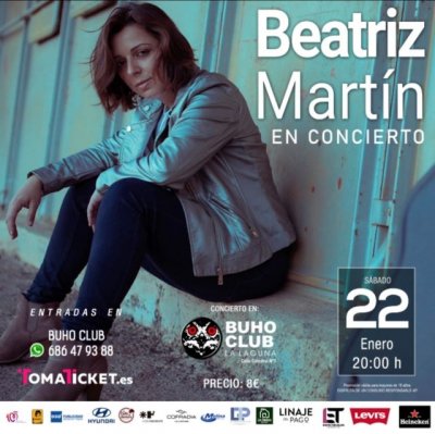 Beatriz Martín se planta en enero en el Cicca y en El Búho La Laguna