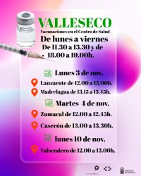 Valleseco, pionero en Canarias en la vacunaci&oacute;n