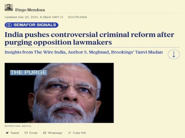 Artículo de opinión: &#039;Alerta de noticias falsas: Modi no “purgó” el Parlamento&#039;