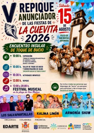 Artenara: Las fiestas de La Cuevita 2026 cuentan con actos culturales, l&uacute;dicos y deportivos a lo largo del todo el mes de agosto
