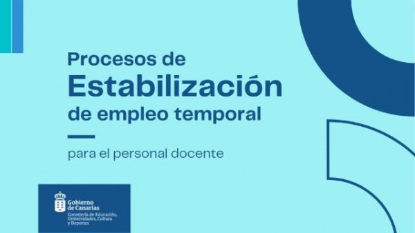 Abierto el plazo de solicitud de los procedimientos selectivos de estabilización del personal docente