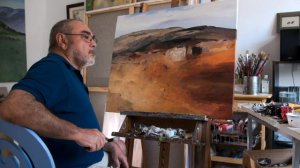 El pintor Juan Guerra muestra sus paisajes imaginados en San Bartolomé de Tirajana