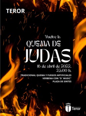 La Quema de Judas vuelve el s&aacute;bado a Teror tras la pandemia llevando a la hoguera a un personaje p&uacute;blico