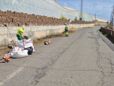 G&aacute;ldar comienza el refuerzo de las tareas de desbroce de los caminos agr&iacute;colas