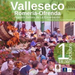 Vuelve las tradiciones, el colorido y el folklore a la tradicional Romería Ofrenda de Valleseco