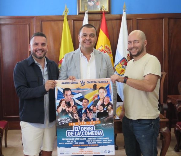 El espectáculo ‘El Derbi de la Comedia’ se estrena en Guía el 15 de diciembre con más de una decena de humoristas de Canarias