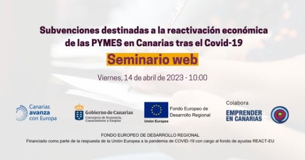 La Consejería de Economía invita a un webinario sobre las nuevas ayudas a pymes por valor de 10,5 millones