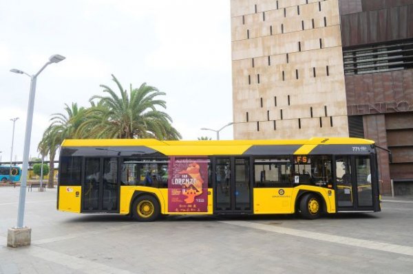 Guaguas Municipales activa un servicio especial de transporte para la noche de los Fuegos de San Lorenzo