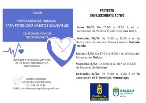 Gáldar: En marcha un taller de herramientas básicas para potenciar hábitos saludables