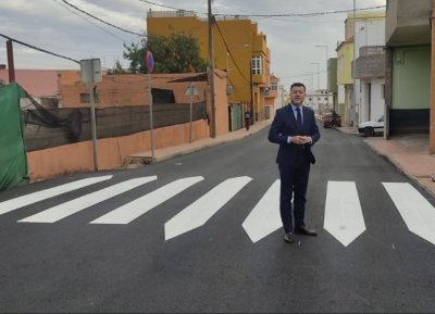 G&aacute;ldar: Termina el reasfaltado de la calle Camino Laguete despu&eacute;s de la mejora de la red de abastecimiento