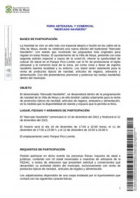 Villa de Moya: Las solicitudes para participar en el Mercadillo Navideño abrirá este lunes 15 y hasta el día 30