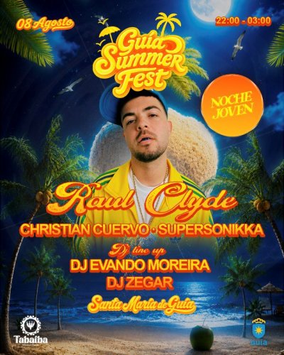 Gu&iacute;a celebra este s&aacute;bado la &lsquo;Noche Joven&rsquo; de las Fiestas de La Virgen con Ra&uacute;l Clyde como cabeza de cartel