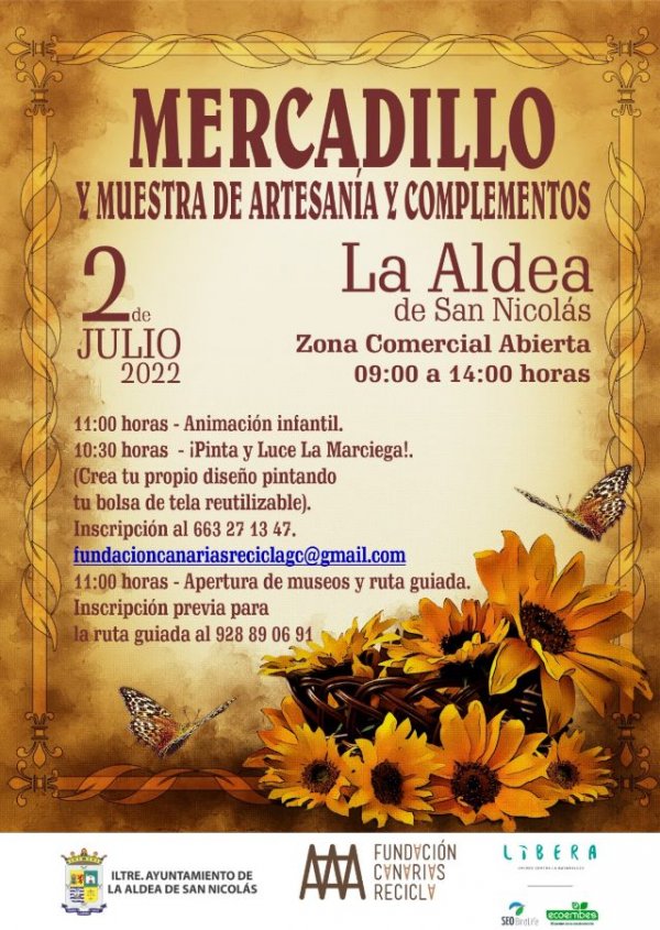 La Aldea celebra una nueva edición del Mercadillo y la Muestra de Artesanía y Complementos el sábado 2 de julio