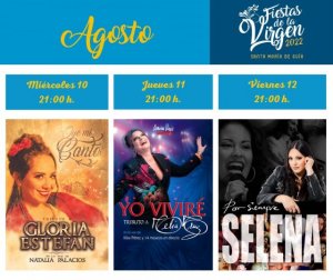 Tributos a Gloria Estefan, Celia Cruz y Selena, esta semana en las fiestas patronales de la Virgen de Gu&iacute;a