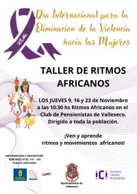 Los ritmos africanos invaden Valleseco por el 25N