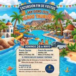 G&aacute;ldar: San Isidro despedir&aacute; sus fiestas con una excursi&oacute;n al Lago Taurito