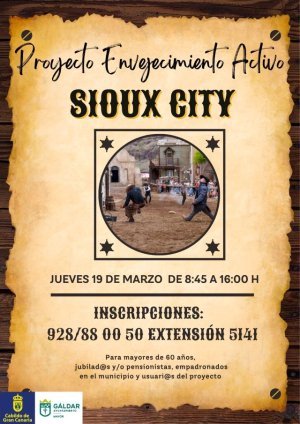 G&aacute;ldar: El proyecto Envejecimiento Activo organiza una visita al poblado del Oeste americano Sioux City Park