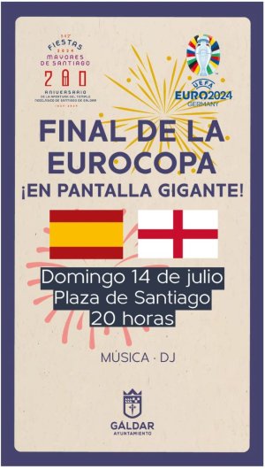 G&aacute;ldar: La final de la Eurocopa entre Espa&ntilde;a e Inglaterra se podr&aacute; ver en la Plaza de Santiago