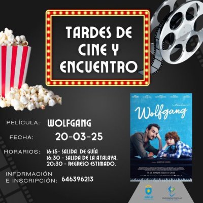 Las &lsquo;Tardes de Cine y Encuentro&rsquo; de la Universidad Popular de Gu&iacute;a permitir&aacute;n disfrutar este jueves de la pel&iacute;cula &lsquo;Wolfgang&rsquo;