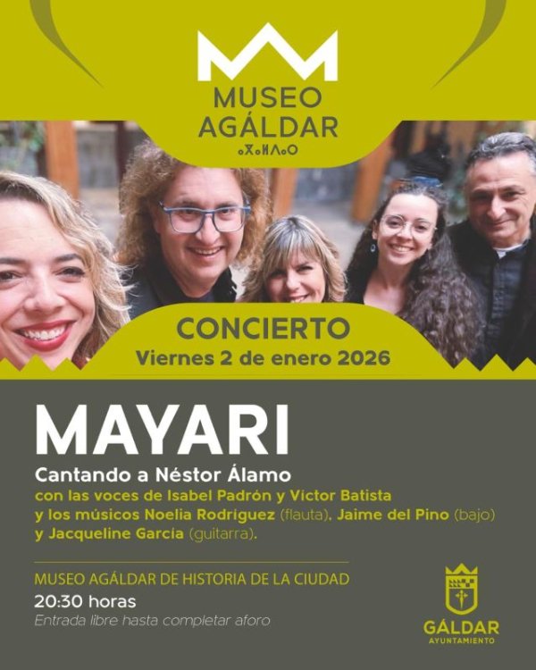 G&aacute;ldar: El Museo Ag&aacute;ldar acoge el concierto Mayar&iacute;, un &iacute;ntimo homenaje a N&eacute;stor &Aacute;lamo