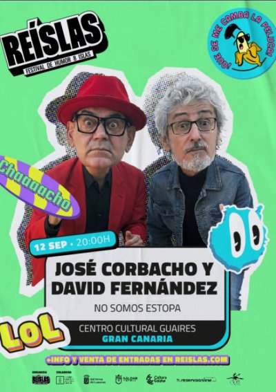 Jos&eacute; Corbacho y David Fern&aacute;ndez presentan &lsquo;David y Jos&eacute;, no somos Estopa&rsquo; en el Centro Cultural Guaires el 12 de septiembre