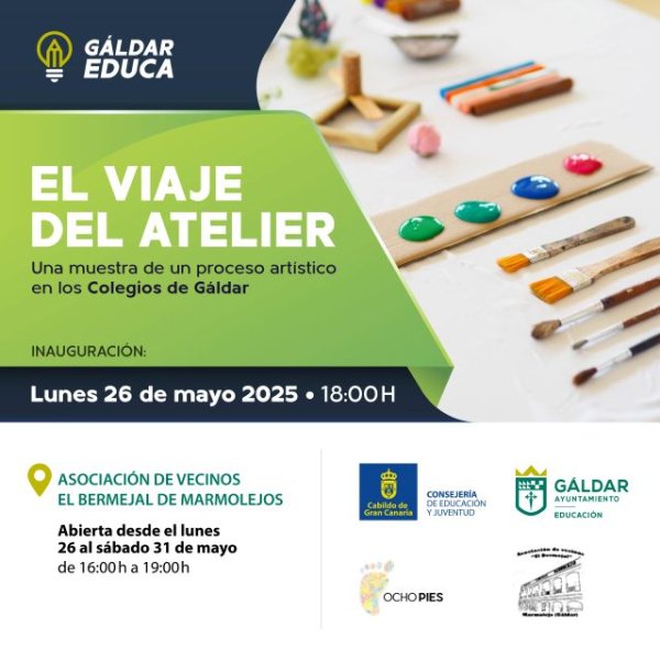Gáldar Educa organiza &#039;El Viaje del Atelier&#039;, una travesía artística que desembarca en Marmolejos