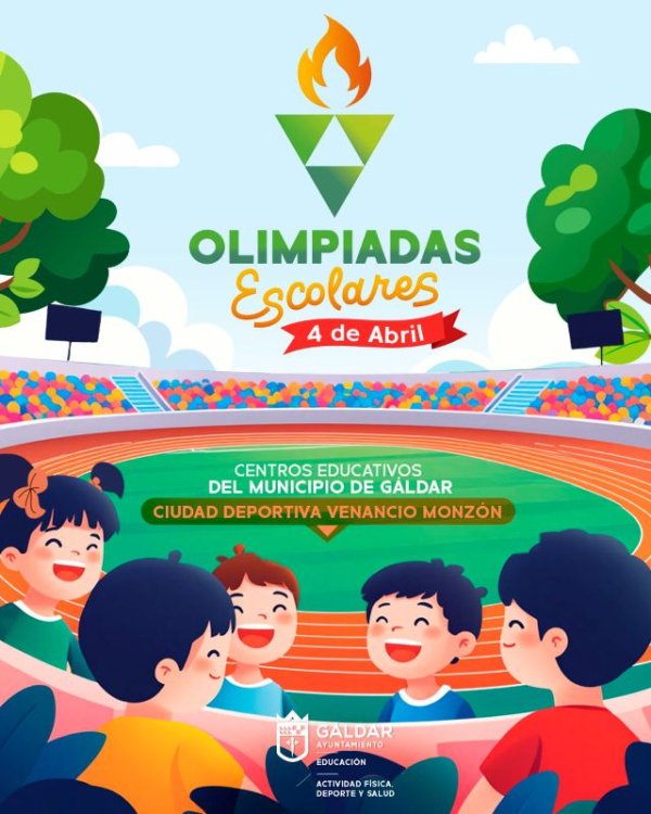 La Ciudad Deportiva Venancio Monzón alberga este viernes las primeras Olimpiadas Escolares de Gáldar