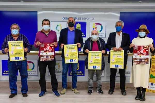 La Consejería de Deportes presenta la II Caravana Solidaria del Deporte de Gran Canaria, para la recogida de productos navideños