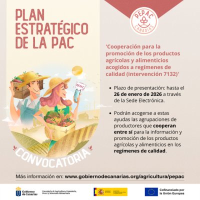 El Gobierno canario convoca ayudas PEPAC para productos agr&iacute;colas y alimenticios acogidos a reg&iacute;menes de calidad