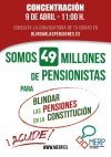 La campa&ntilde;a &lsquo;Somos 49 millones para blindar las pensiones&rsquo; vuelve a salir a la calle en 75 poblaciones