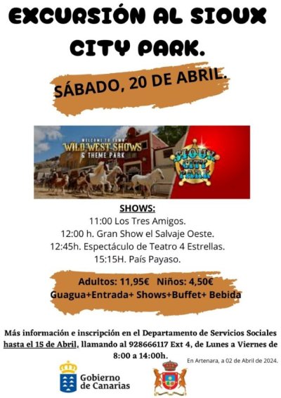 Artenara: Excursión al Sioux City Park el sábado 20 de Abril