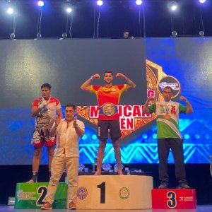 Alberto M&eacute;ndez se proclama vencedor del Mexican Open Wako, en -86 kilos