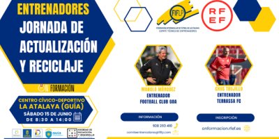 Manolo M&aacute;rquez y Chus Trujillo en una nuevas jornadas de actualizaci&oacute;n para entrenadores en Gran Canaria