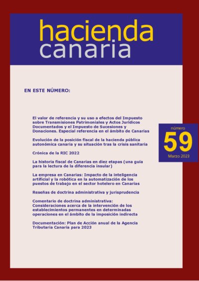 Publicado un nuevo n&uacute;mero de la revista &ldquo;Hacienda Canaria&rdquo;