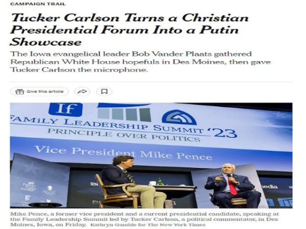 La última pieza difamatoria del New York Times contra Tucker muestra que los liberales han perdido el rumbo