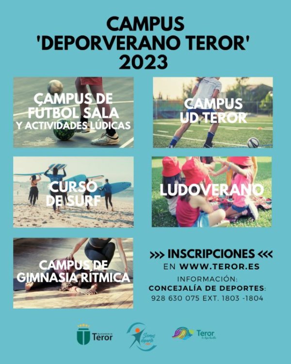 Teror: Deportes presenta el programa de campus de vacaciones ‘Deporverano Teror 2023’