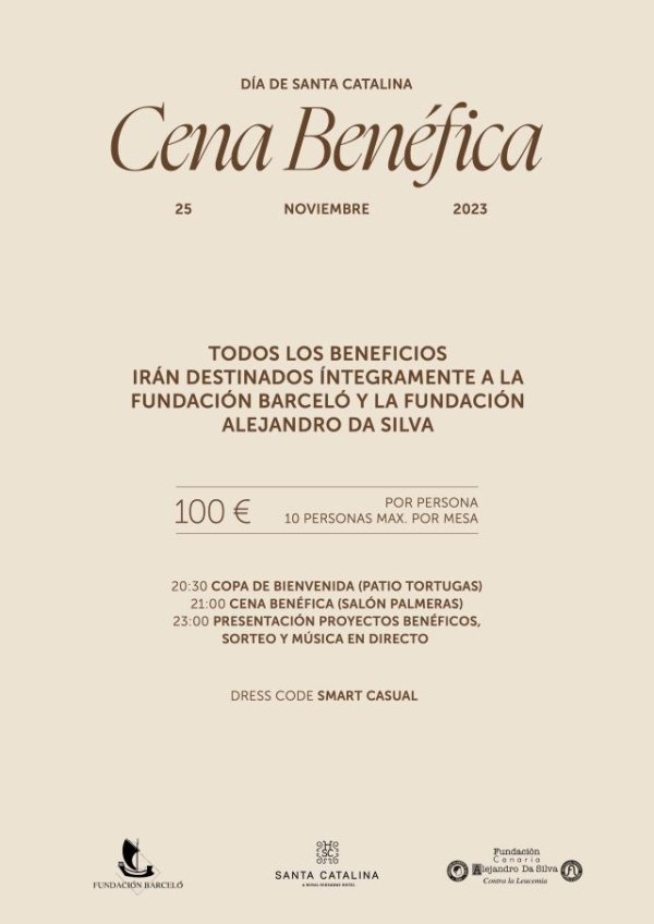 La fundación Barceló y la fundación Alejandro Da Silva se unen para celebrar una cena benéfica en Santa Catalina, a Royal Hideaway Hotel