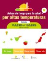 Sanidad mantiene el nivel rojo por altas temperaturas en zonas Gran Canaria, Lanzarote y Fuerteventura