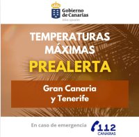 El Gobierno de Canarias declara la situaci&oacute;n de prealerta por temperaturas m&aacute;ximas en Gran Canaria y Tenerife