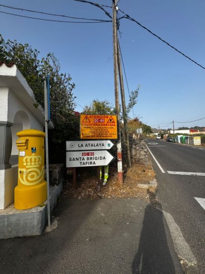 El Cabildo asfalta la próxima semana la carretera de La Atalaya en Santa Brígida