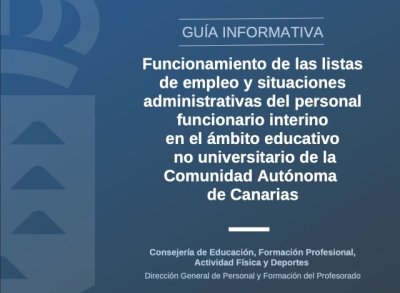 Educación publica una guía para orientar al personal funcionario interino docente sobre las listas de empleo