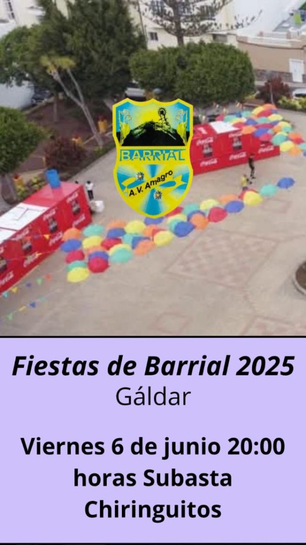 Gáldar: Salen a subasta los chiringuitos de las fiestas de Barrial 2025