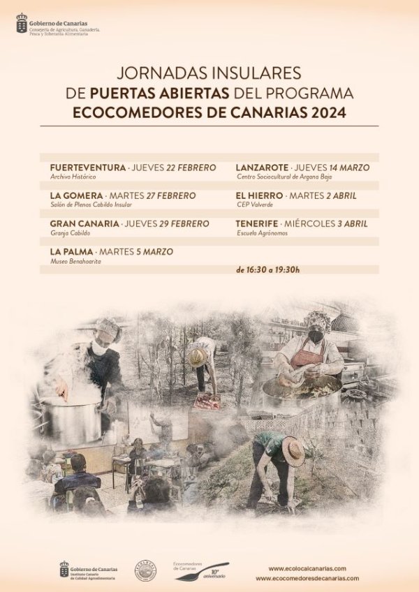 El Gobierno de Canarias promueve la producción ecológica y la alimentación saludable a través de los ecocomedores