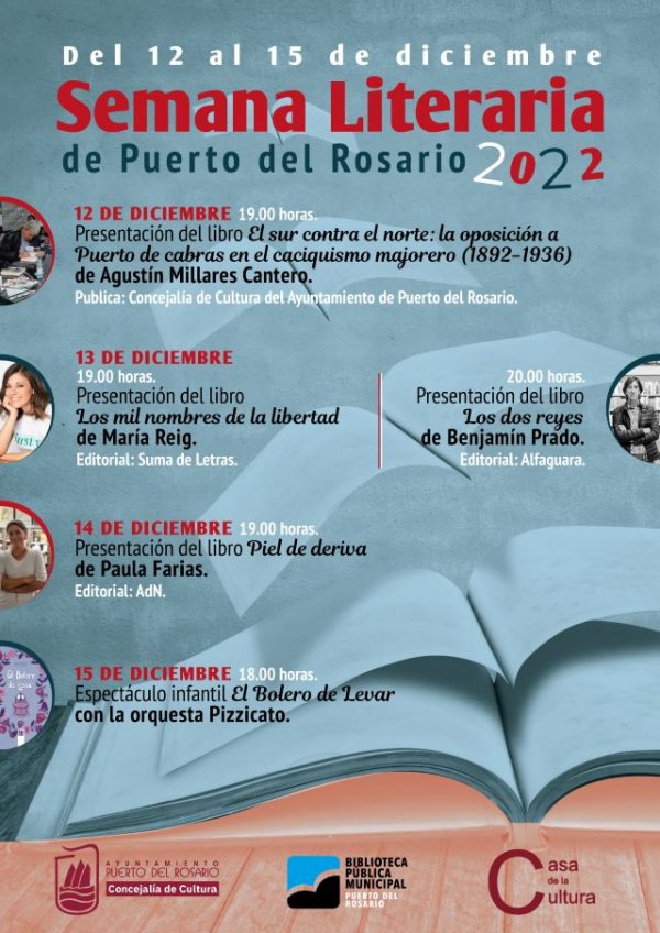 Fuerteventura: Los escritores Benjamín Prado y María Reig, presentes en la Semana Literaria de Puerto del Rosario