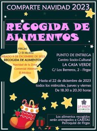 “Comparte Navidad”, campaña de recogida de alimentos no perecederos en La Casa Verde de Firgas