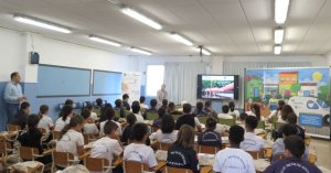 Más de un centenar de escolares de Guía participan en la campaña ‘No te enredes’ de Aqualia en el Día Mundial del Saneamiento