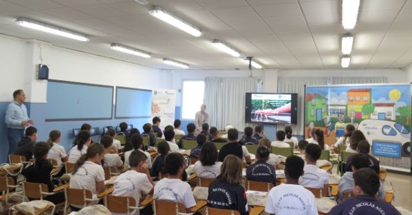 Más de un centenar de escolares de Guía participan en la campaña ‘No te enredes’ de Aqualia en el Día Mundial del Saneamiento
